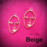 大人気 顔チャーム(パーツ) ベージュ
