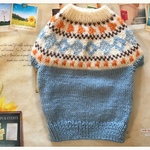 水色のロピーセーター（胴まわり42cm）