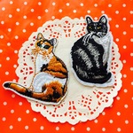 アイロンワッペン★三毛猫&トラ猫セット