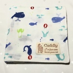 【送料無料】ふんわ〜りガーゼのハンカチ  クジラ🐳ペンギン🐧お魚🐟