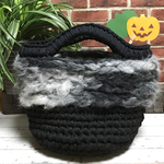 モコモコ♡冬マルシェバッグ【ブラック】