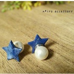 星のバックパールイヤリング