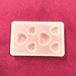 シリコンモールド  ２種類のハート♡ぷっくり＆平面   UVレジン