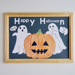 オバケとカボチャのハロウィンインテリアポスター