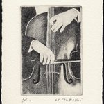 チェリスト・A / 銅版画 (作品のみ）