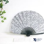 【Y様専用ページ】Flower扇子*リバティFitzgeraldグレー×ブラック