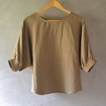 小さなマンタブラウス ダブルガーゼ キャメル