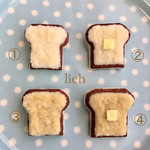 ふわふわ食パン刺繍ブローチ