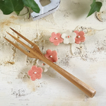 お花の箸置き＊ピーチ×アイボリー