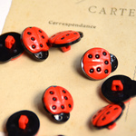 ボタン*てんとうむし*Lady bug*リメイク*小物に