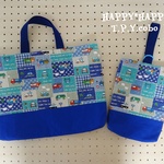 ☆再・・販☆レッスンバッグ＆シューズバッグ（車とパッチワーク）