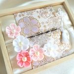 和風　蓋付き　リングピロー　和　桜