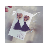 black tassel earring