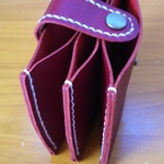 革 ヌメ アコーディオン型 カードケース 深みのあるレッド ナチュラル