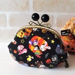 はいから横町のHappyハロウィン*12.5cmがま口ポーチ*黒