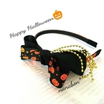 キッズカチューシャ👻ハロウィンじゃらじゃらGOLD（BLACK）♪ナナボン