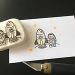 猫様、宇宙へ行くはんこ。