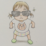 お子様の 似顔絵 イラスト