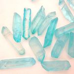水晶クリスタルポイント　ラフ　コバルトブルー　＜40ｇ＞