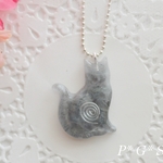 【新作】猫のオルゴナイトチャーム（水晶）