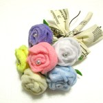 【ご予約品】ミニミニ花束　薔薇６本組　パステルカラーミックス