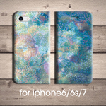 海の花畑 手帳型スマホケース　iphone/Android対応