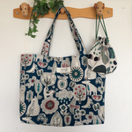 ☆blit様オーダー品☆【Ｌ】トートバッグ＆まん丸巾着（森の動物達、ベジタブル）