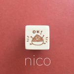 nico＊消しゴムはんこ＊くりのOKはんこ