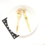 名入れ♡おばけ お箸と木製スプーンセット