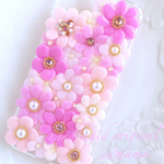 お花のスマホケース♡iPhoneケースMIXピンクi