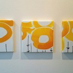 【P様専用】イエローサークルのファブリックパネル 20cm 3枚セット