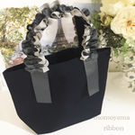 【再販】フリルが可愛い♡グレープハンドル トートバッグ S