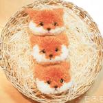 キツネの赤ちゃんポンポン*ブローチ可