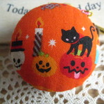 マカロンケースのストラップ　(ハロウィンパーティー　1　黒猫ちゃん)