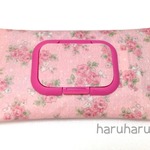 携帯用＊ビタットミニ付き♪おしりふき・ウェットティッシュポーチ＊上品な花柄