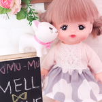 ナチュラル 花柄 シンプルワンピース メルちゃん