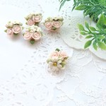 【樹脂粘土パーツ＊マーガレットとピンクの薔薇のブーケ】