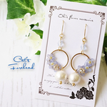 勿忘草の押し花ピアス/イヤリング