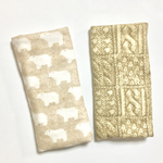 しろくま×ニット リバーシブルよだれカバー