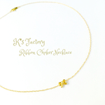 リボン♡のチョーカーネックレス   gold/silver