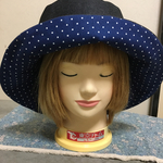 mik1124様 ゆるっとハット デニム&水玉