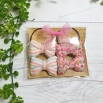 (送料無料)４本セット　ストライプとリバティヘアゴム