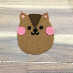 送料込み ! 受注生産！ フェルト 動物ネームバッチ