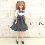 グレーのワンピース（ジェニー、リカちゃんママサイズ）