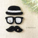 【SALE】1080円→860円 [単品]❁着せ替えおひげ ブローチ❁