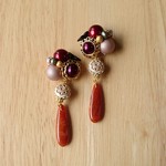 クラシカルなレトロボタンピアス/イヤリング