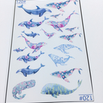再販♪送料無料！レジン封入シート～花柄クジラ～