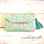 hirokimama34様  オーダー品  ✾長財布✾通帳ケース タッセル付き♡フラミンゴ柄(yellow green)