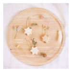 ほっこり＊やさしいドライフラワーの一輪挿し*♪陶器オーナメント ゆるりお星さま   クリスマスにも♪