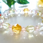 ☆幸運☆太陽エネルギー★宝石質ＡＡＡ★スターカット☆ゴールデンシトリン☆ＡＡＡレモンクォーツ☆スターカットクリスタル★１７ｃｍ★